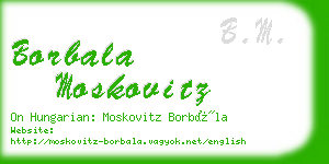 borbala moskovitz business card